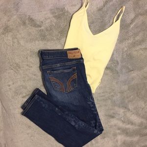 Hollister floral print jeans